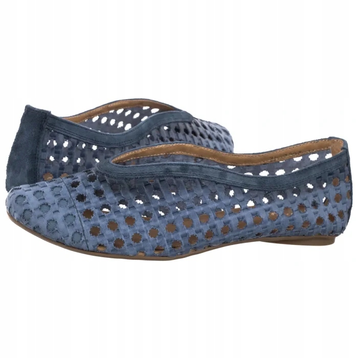 Kožené dámské baleríny Maciejka, modré, velikost 07307-20/00-0