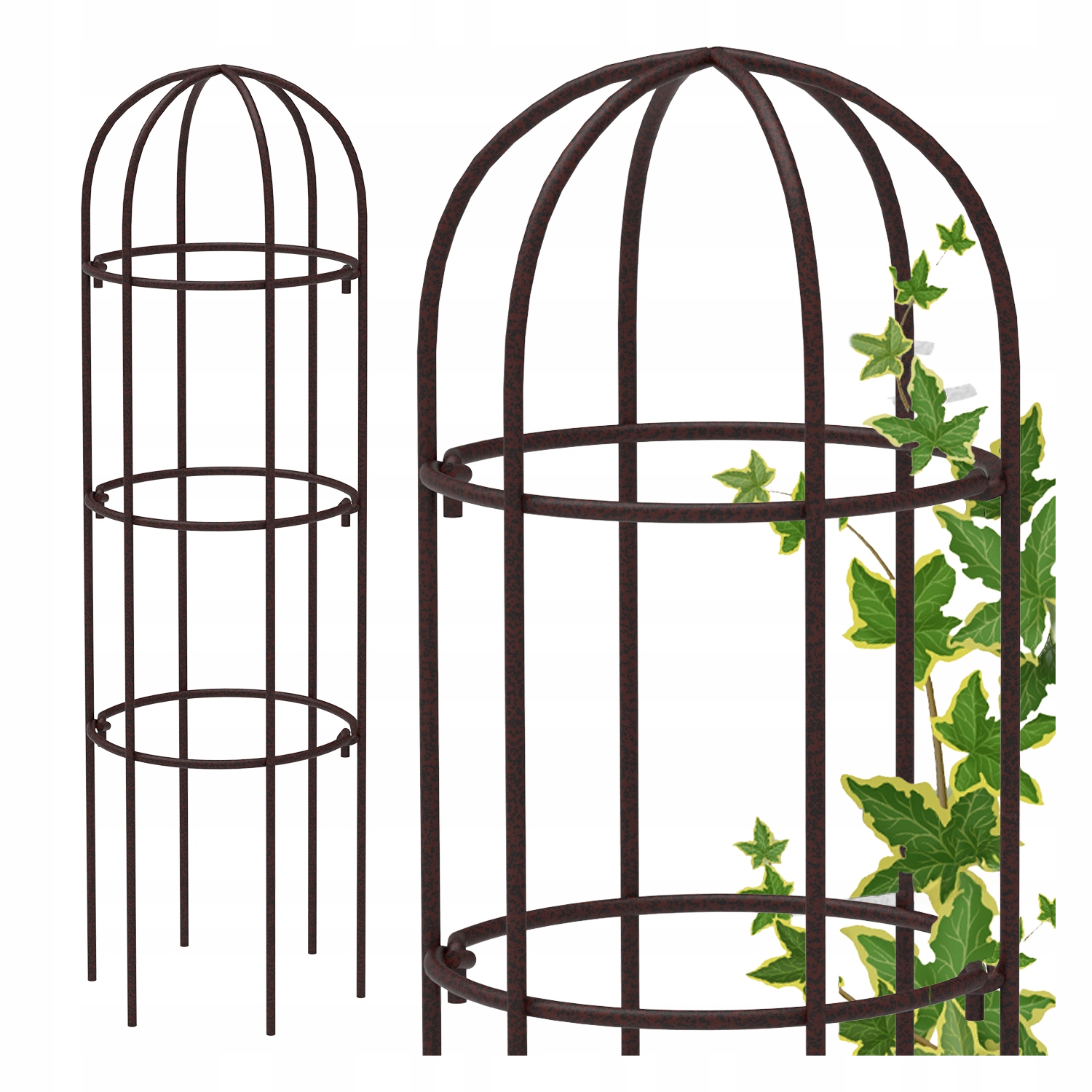 Pergola Ogrodowa 120 cm Metalowa Obelisk na Kwiaty Róże Pnącza Bluszcze