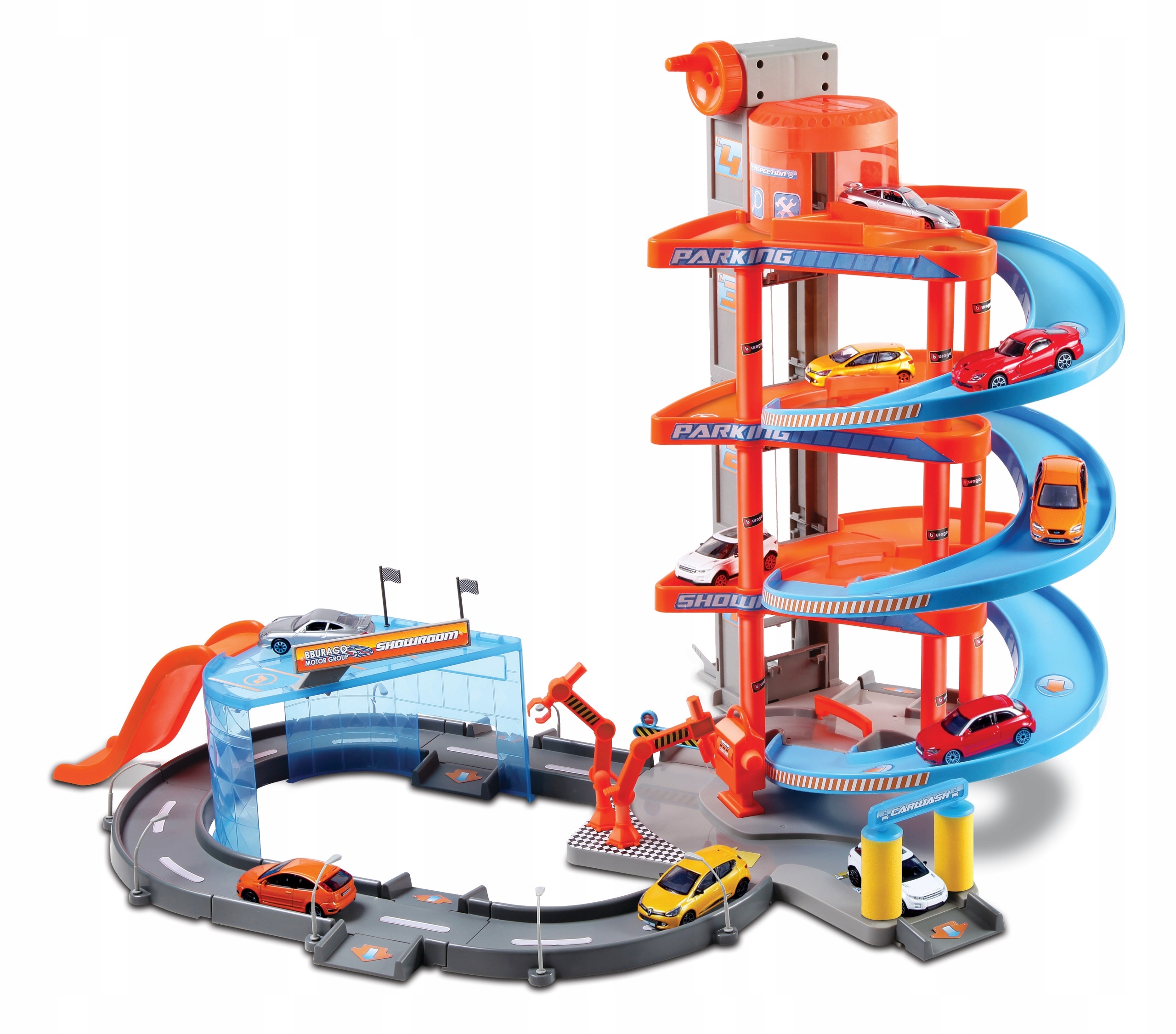 MEGA PARKING BBurago 4 poziomy AUTO MYJNIA garaż Płeć chłopcy dziewczynki