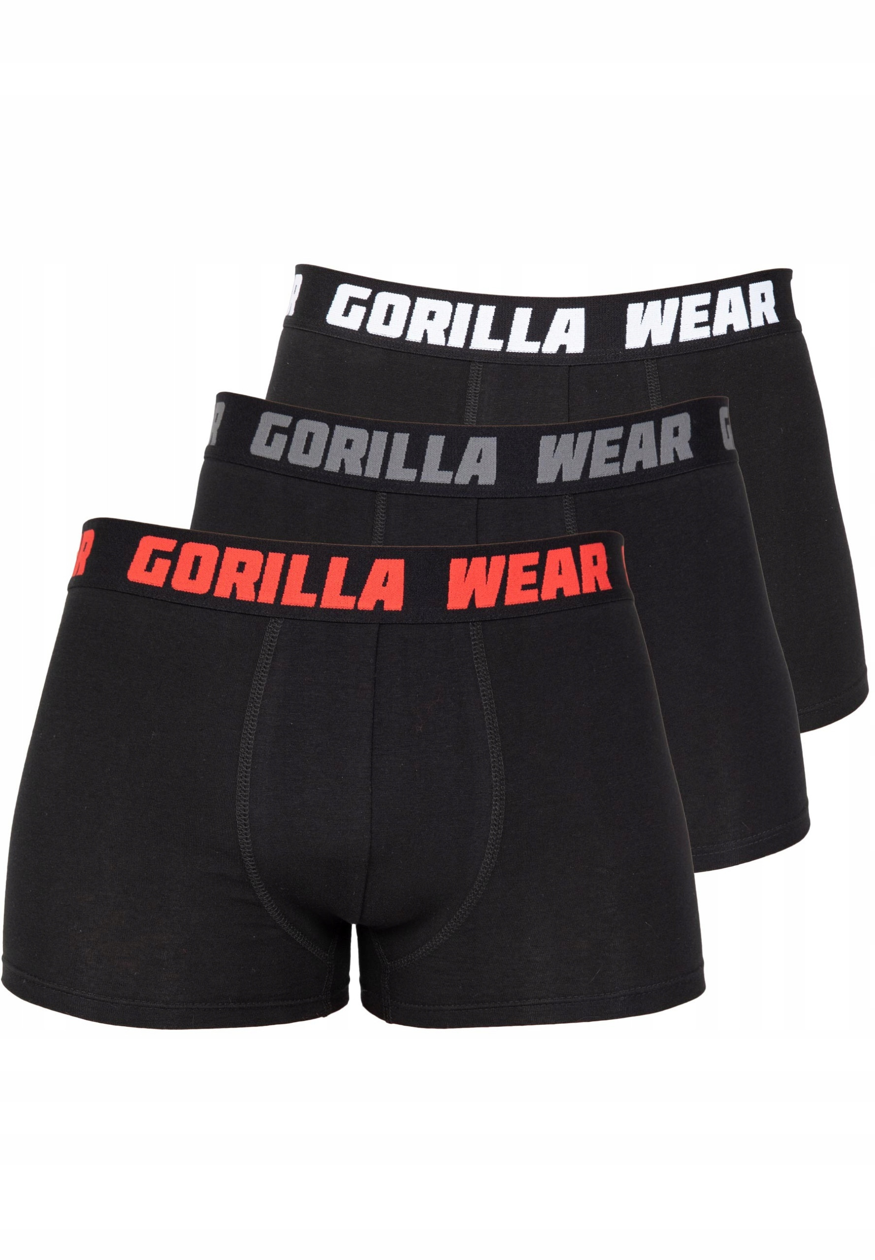 Pánské boxerky 3-Pack Gorilla Wear Pohodlné bavlněné černé S