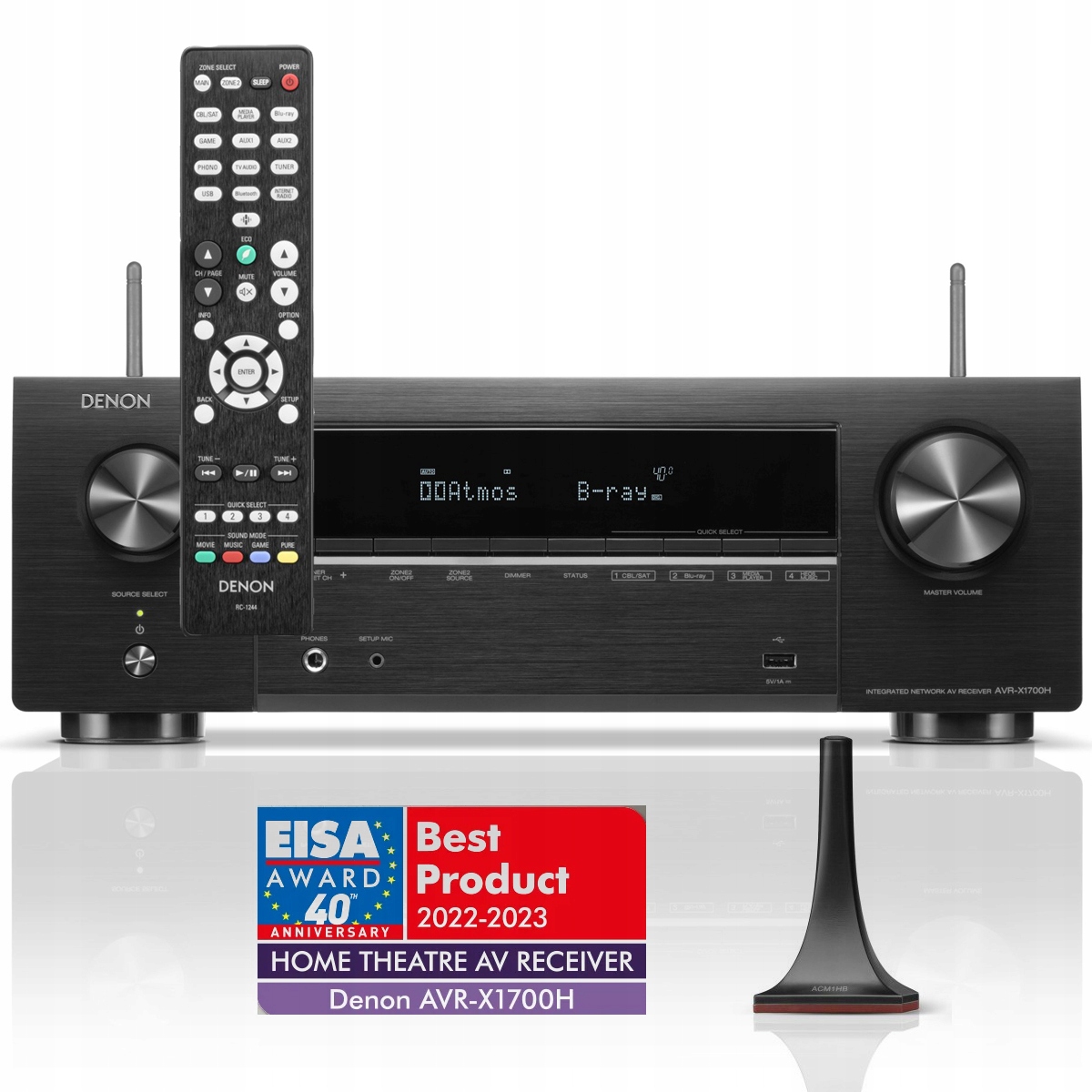 KLIPSCH R-600F + R-50M + R-30C + R-101SW + DENON AVR-X1700H HEOS ULTRA HD Liczba kolumn w zestawie 6