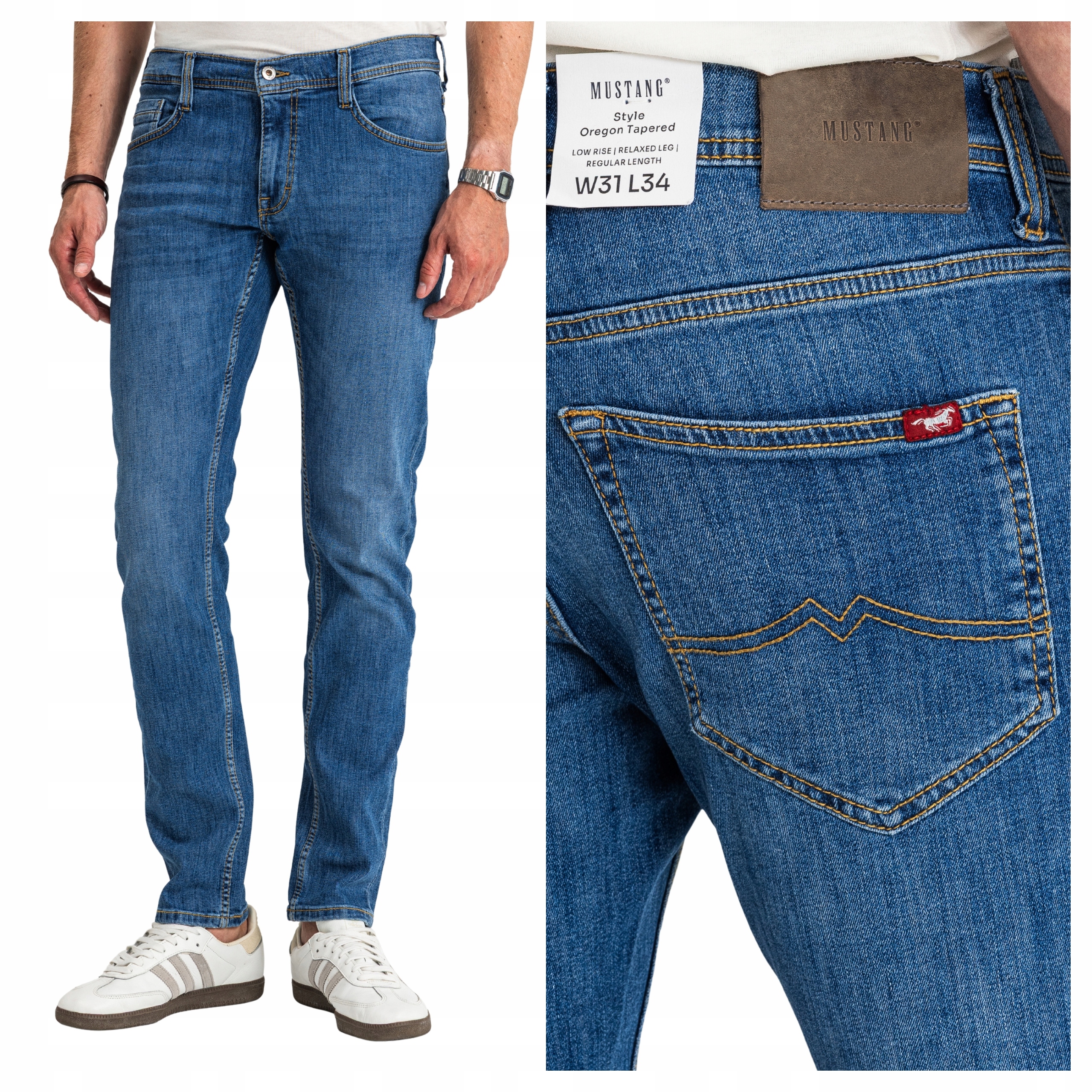 Mustang Oregon Tapered Pánské Džínové kalhoty Slim Fit W32 L30