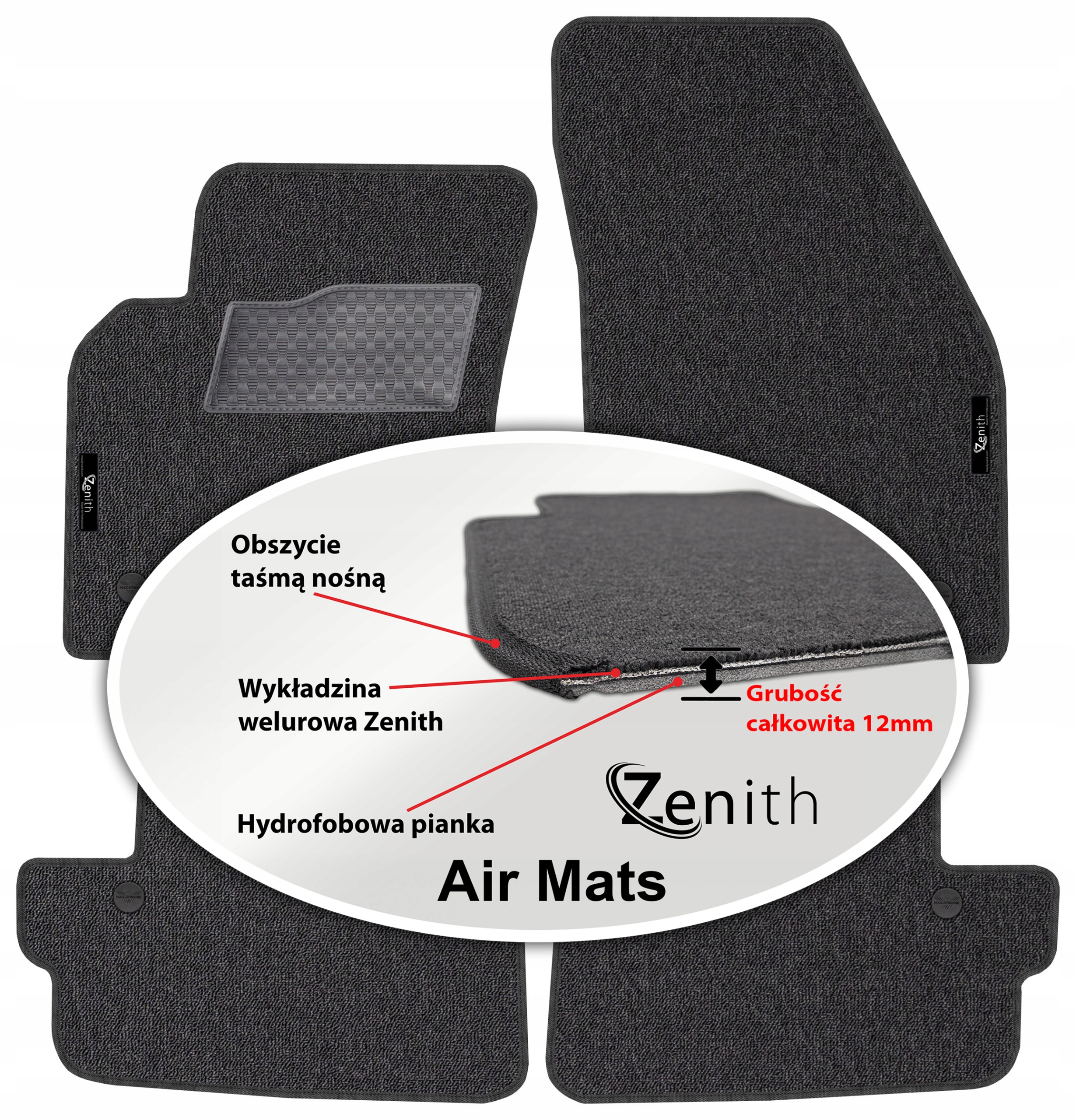 Volvo C70 II Coupe 2006-2013 Velúrové koberčeky do auta Zenith Air Mats