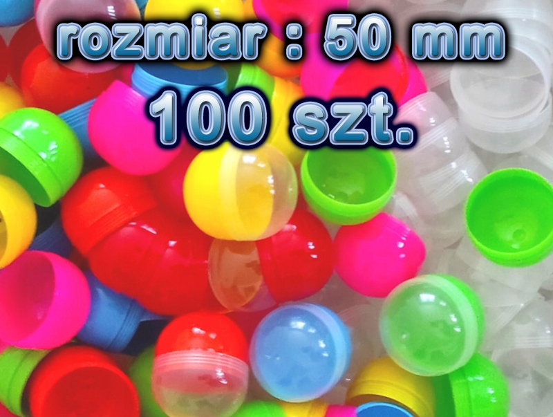 Kapsuły puste 50 mm MIX 100 Szt kulki do losowania loteryjne kulka losy los