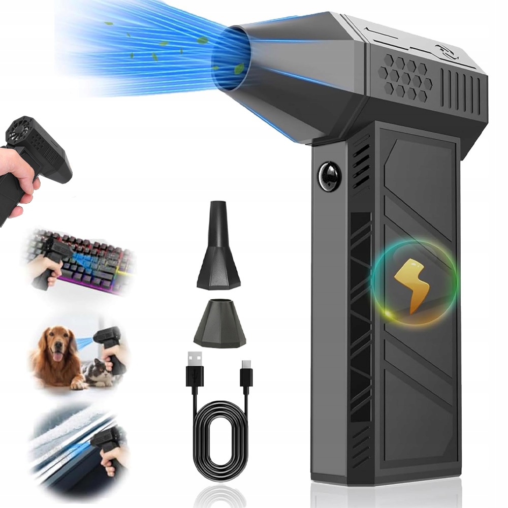 Akumulátorové Dmychadlo 130000 Ot/min 4000 Mah Kompresor Air Duster Sada
