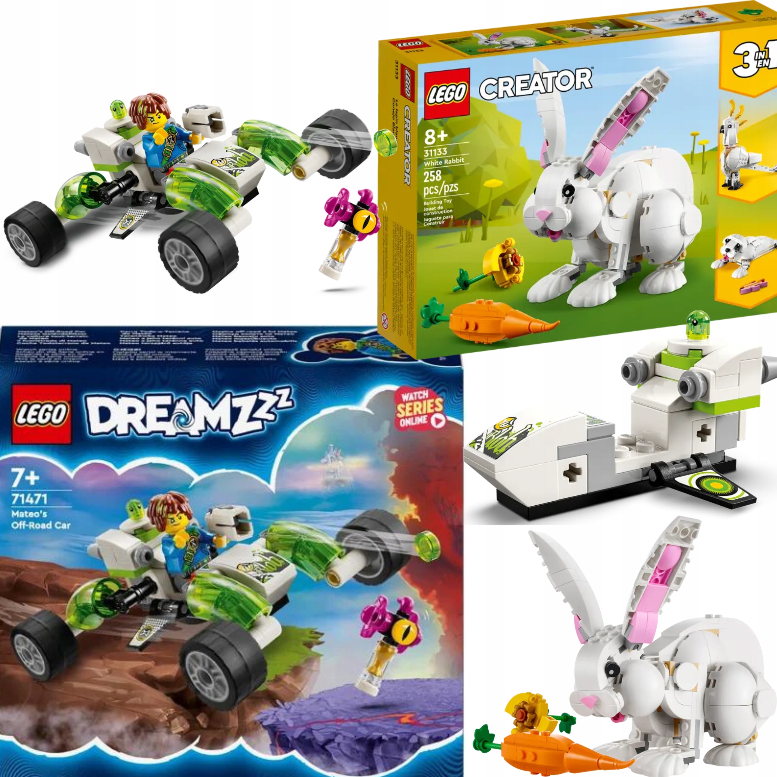 Lego Dreamzz 71471 Mateův Terénní Nákladnička Lego Creator 3V1 31133 Dárek S Králíkem
