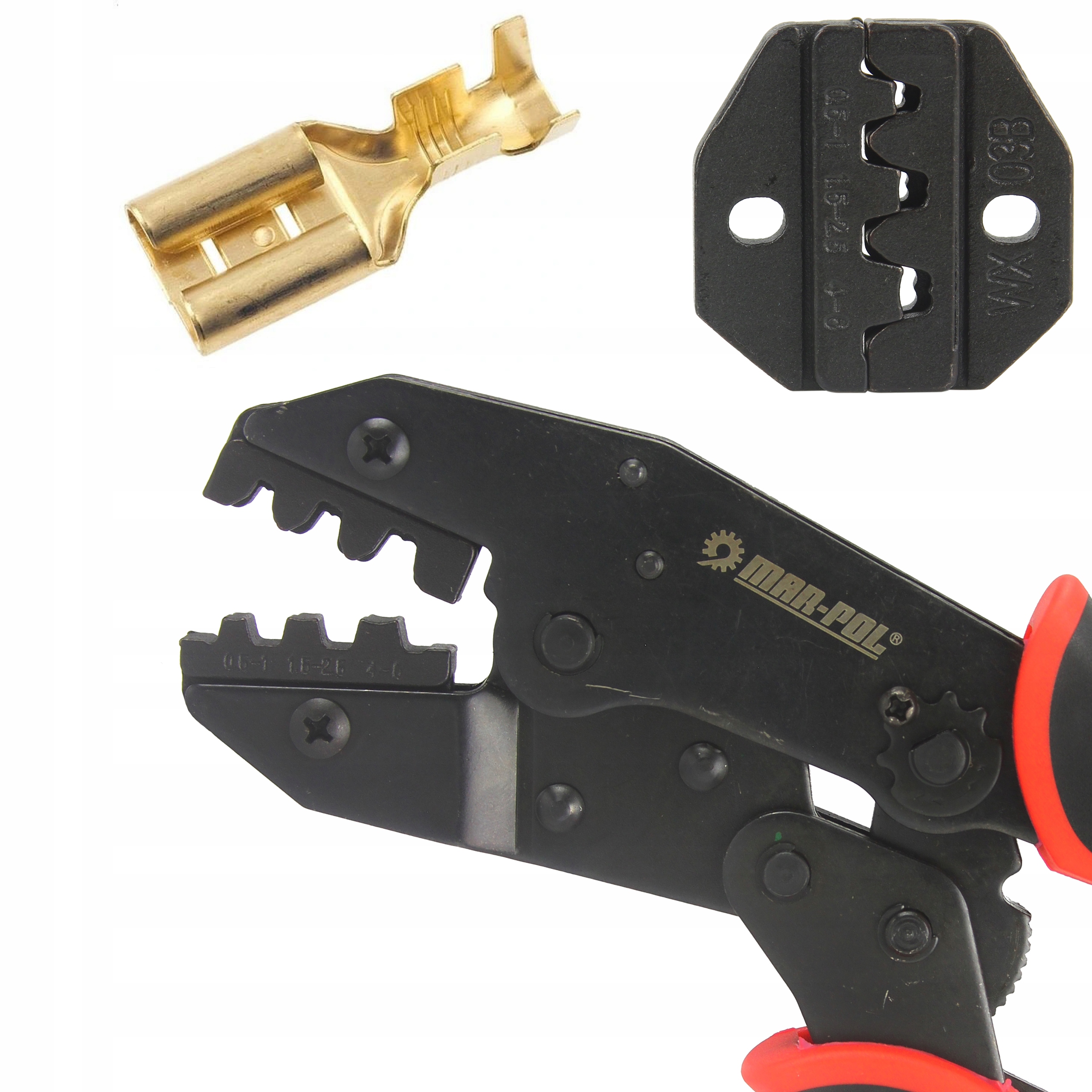 SZCZYPCE ZACISKARKA KONEKTORÓW 5 MATRYC praska Waga produktu z opakowaniem jednostkowym 0.5 kg