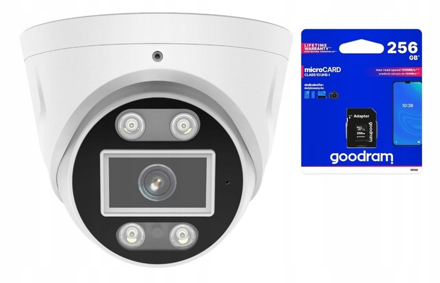 Kamera Foscam Foscam T8EP 8MP Poe bílá Karta Goodram 256GB