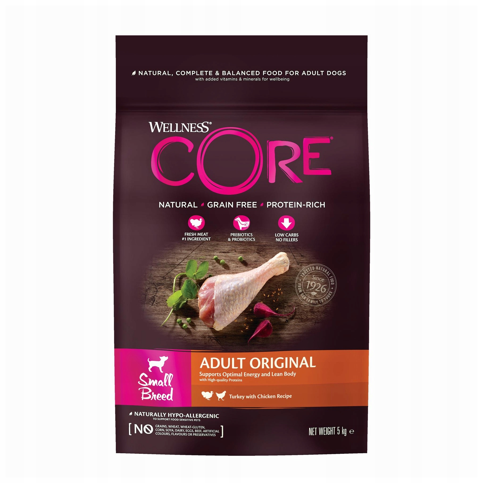 Wellness Core Sucha Karma dla Psów Małych Ras Bezzbożowa Kurczak 5kg