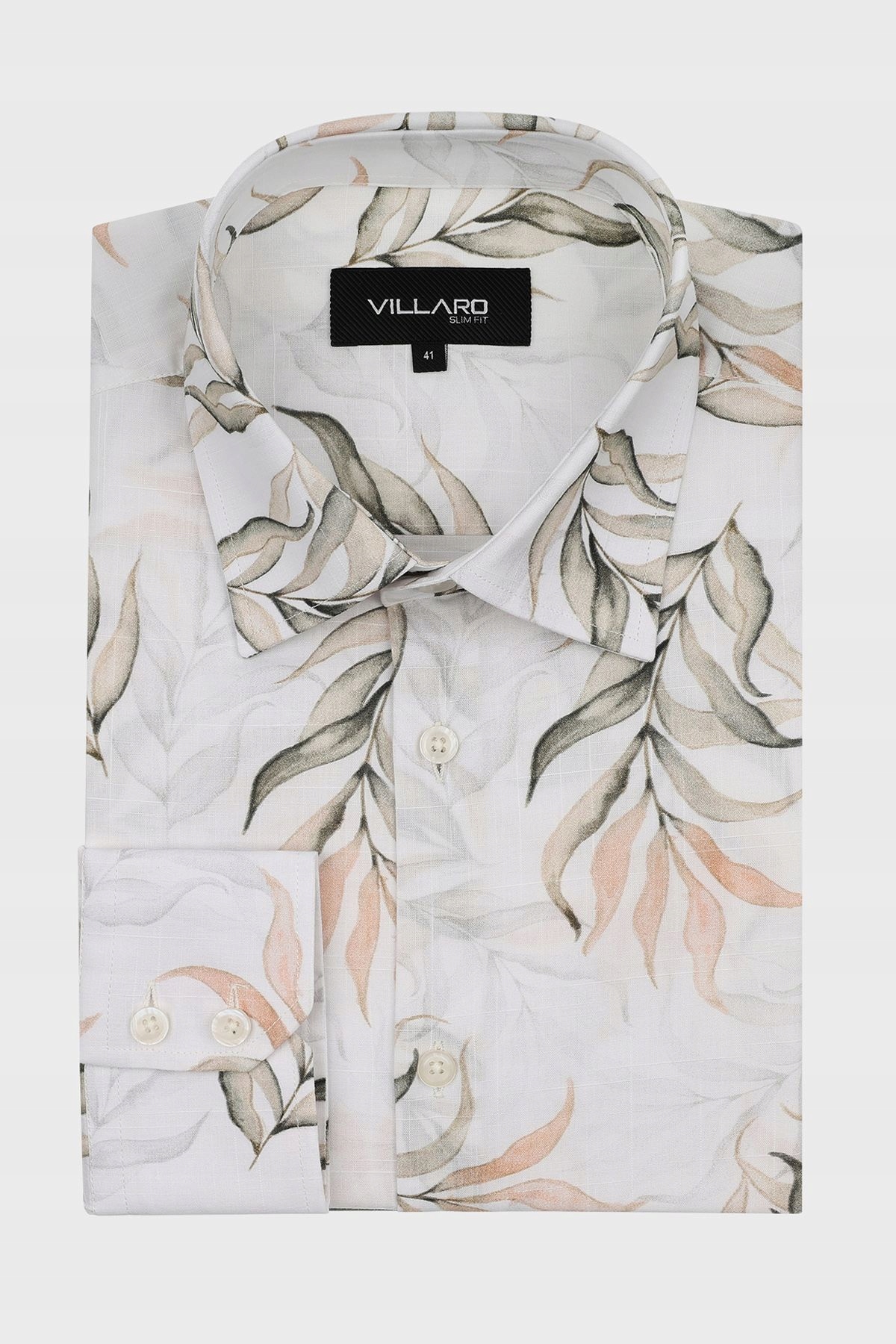Pánská košile Vzor Listy 41-176/182 Slim Fit