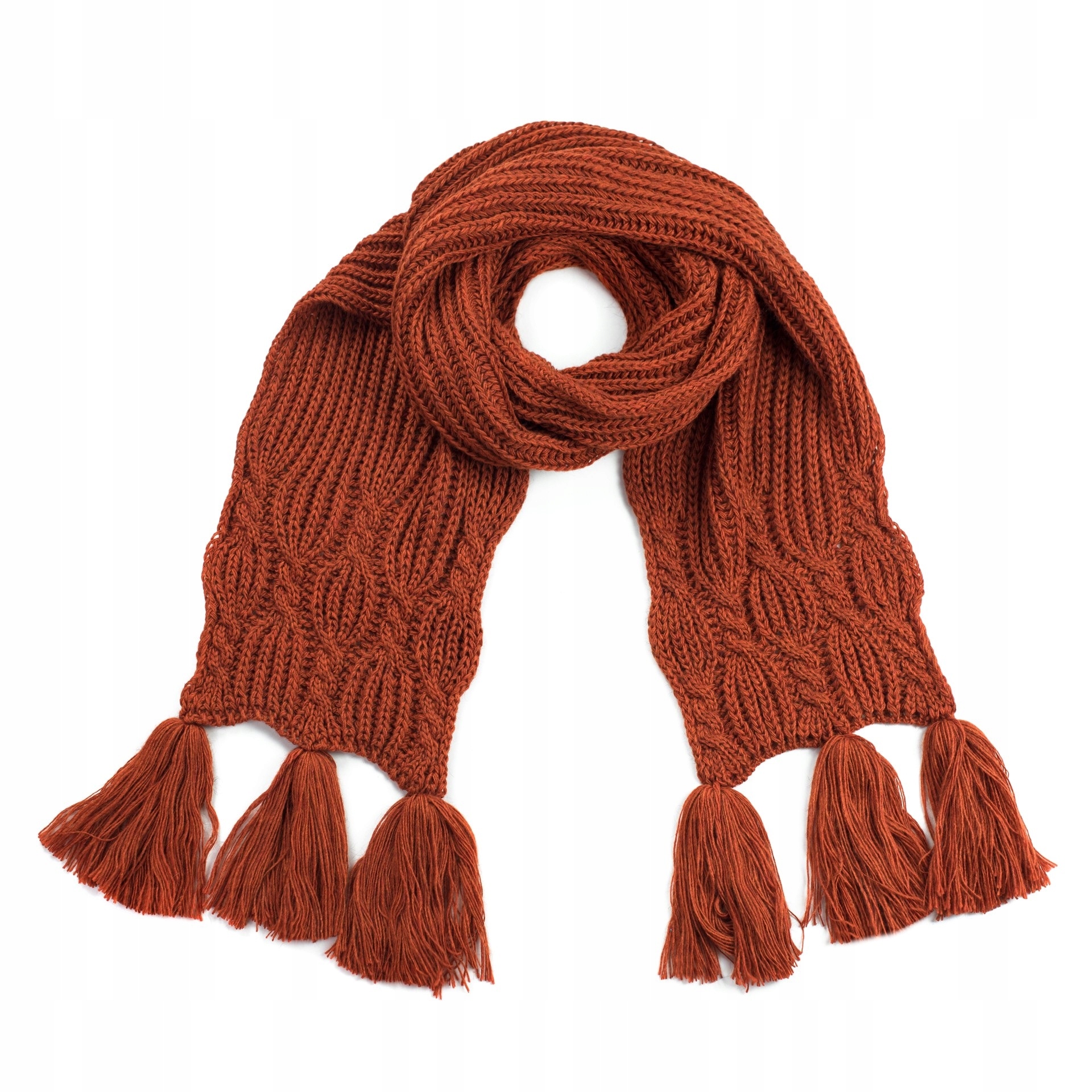 

Szalik Damski Rudy Carmelowy Jesienny Jesień Zima