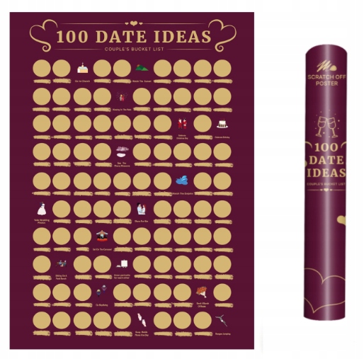 PLAKAT ZDRAPKI DLA PAR 100 POMYSŁÓW NA RANDKĘ*HIT* Marka inna