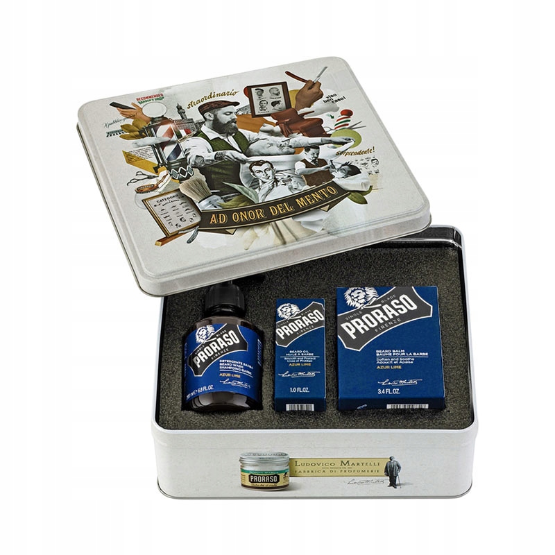 Proraso Metal Box Sada pro péči o vousy Proraso Azur Lime