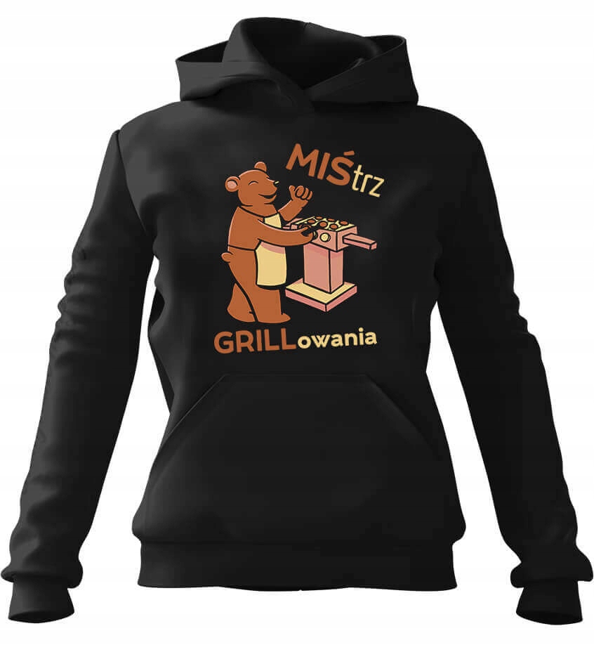 Dámská s kapucí Grilování Mikina černá M