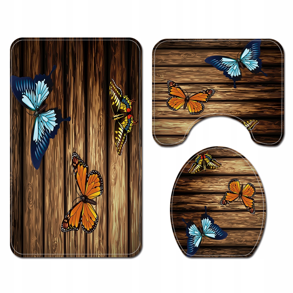 

Komplet Dywanik Łazienkowy Miękki 3 Szt Brązowy