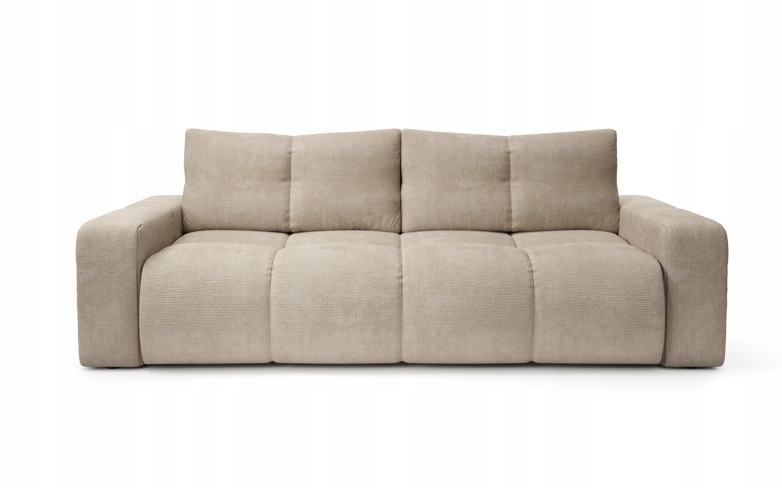 Pohovka Duca s funkcí spaní Rozkládací do obývacího pokoje Pletená tkanina Béžová