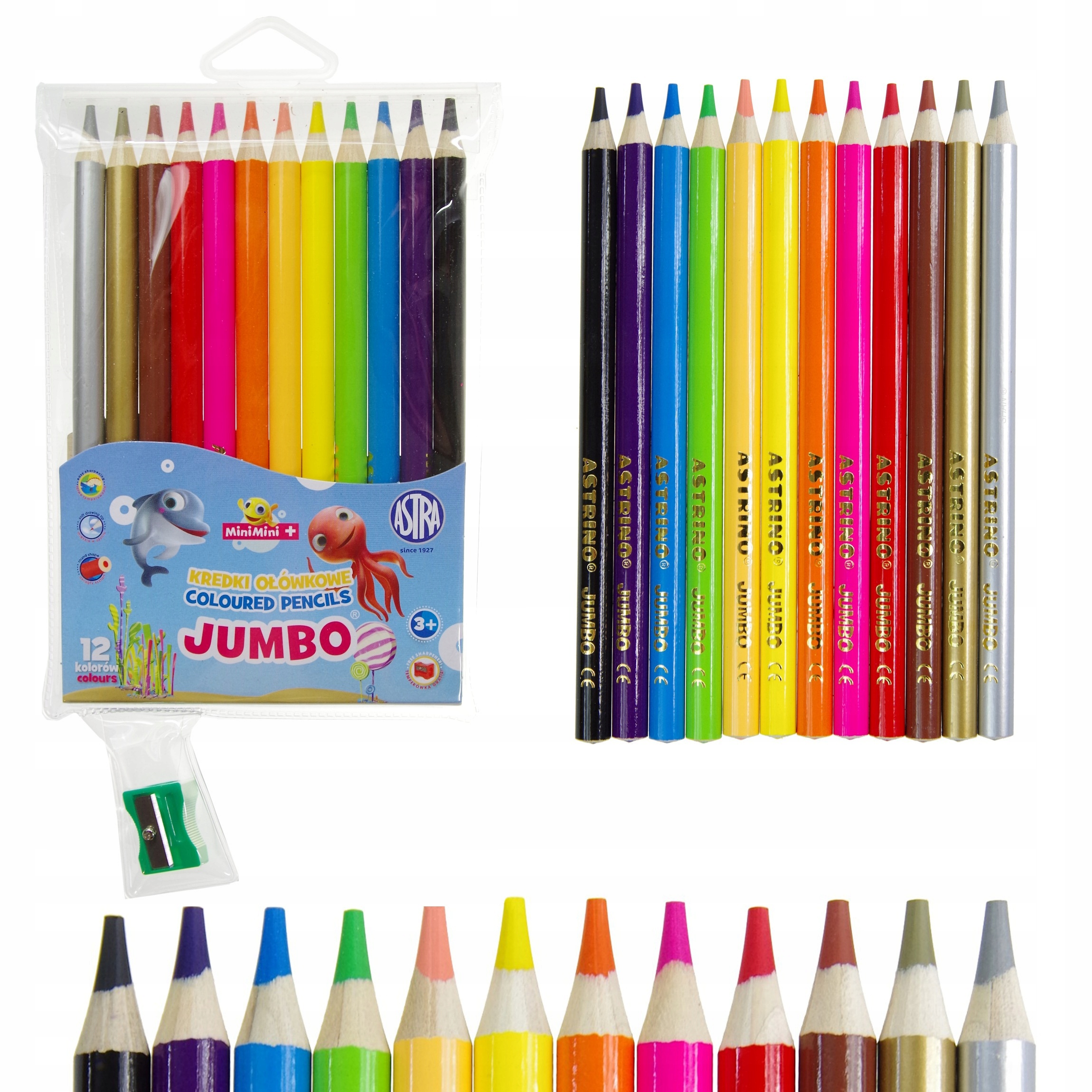 

Kredki ołówkowe Jumbo 12 kol Astra 312221009