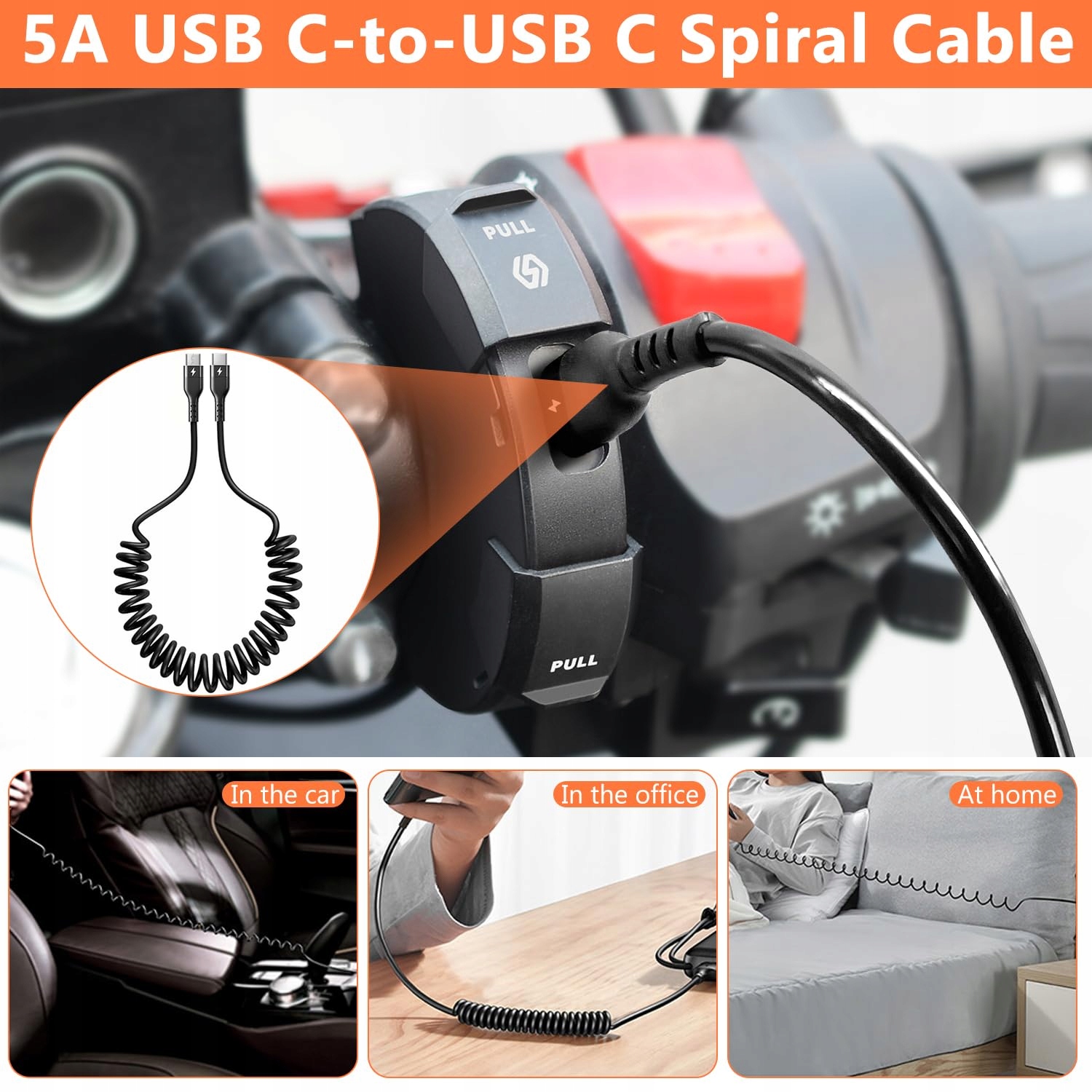 GIANTDEER Wodoodporna Ładowarka Motocyklowa USB C QC3.0 48W 12V/24V — miniatura 7