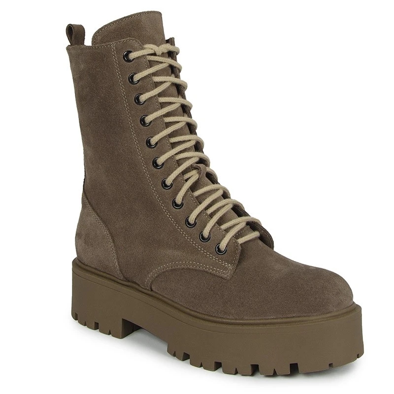 Nicole 4127-1 Kotníkové Boty Workery Semišová Kůže Hnědé 40