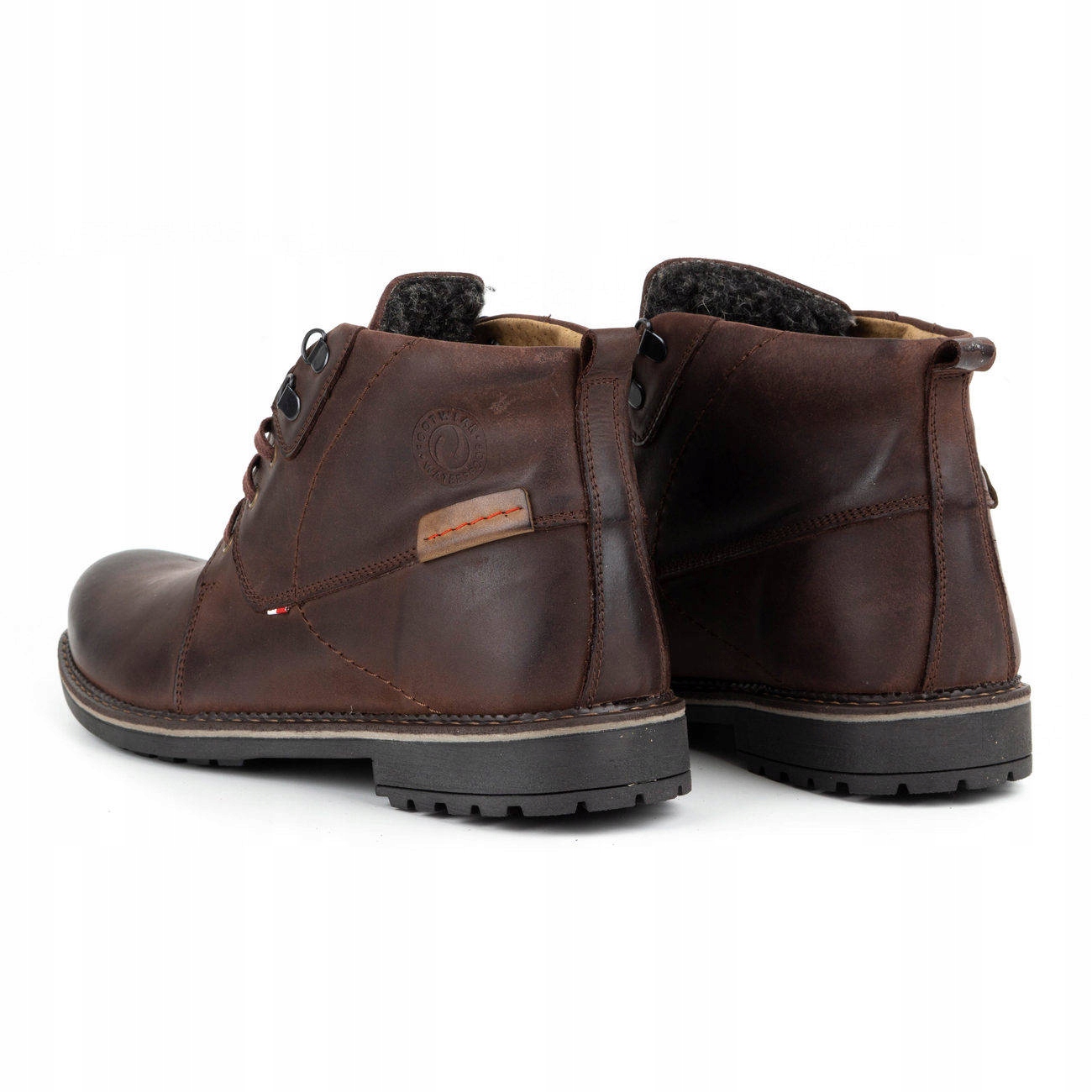 BUTY ZIMOWE SKÓRZANE OCIEPLONE 151 BRĄZ 42 Rozmiar 42