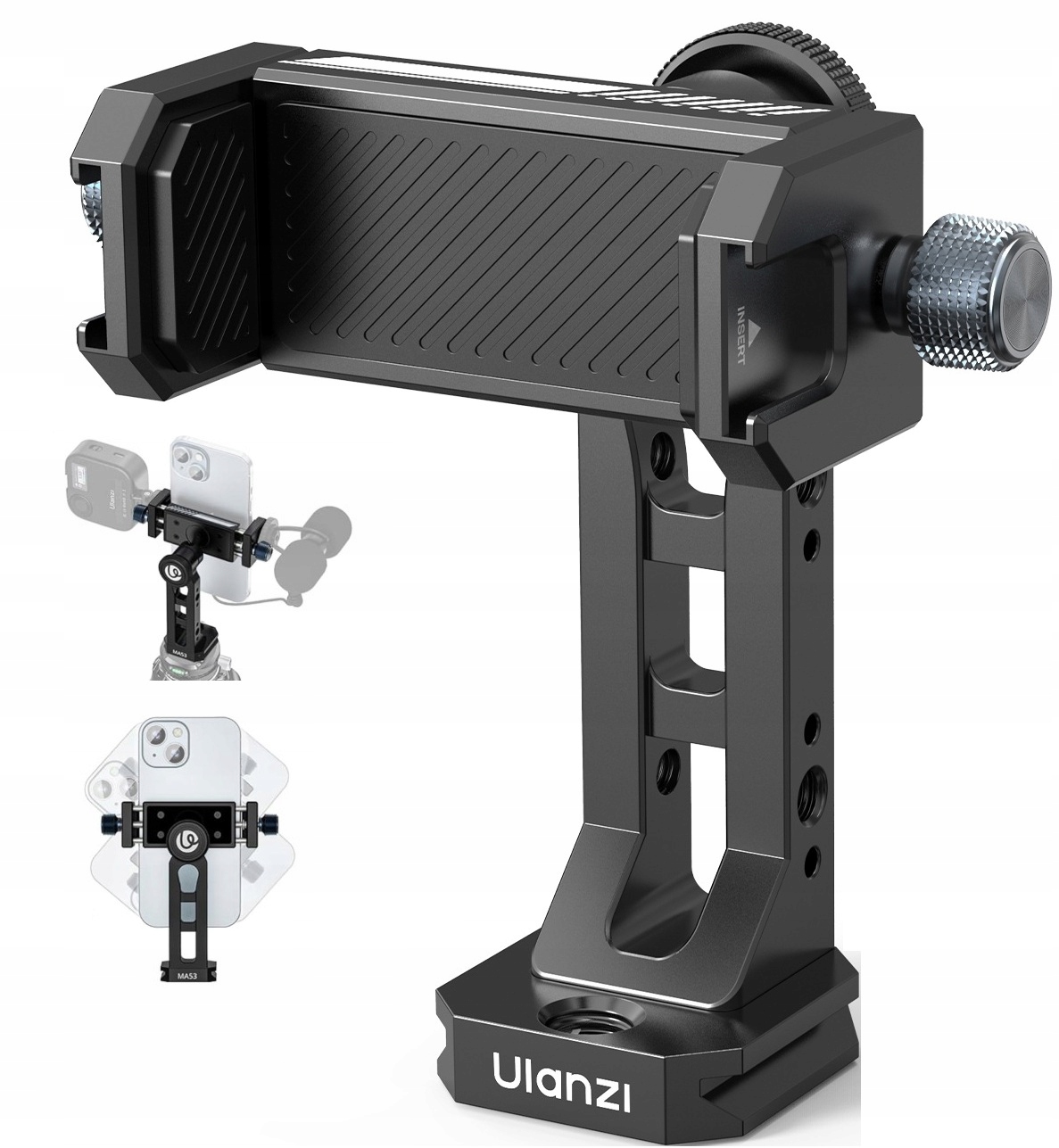 Uchwyt na Statyw Ulanzi MA53 360s 2x Iso 1/4 3/8 Arca Swiss Uka na Telefon