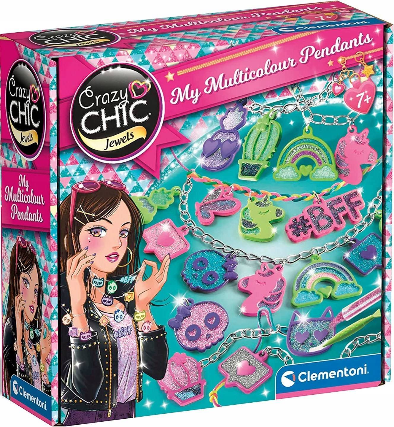 Šperky Farebné Charmsy Kreatívny set Crazy Chic 7+ Clementoni