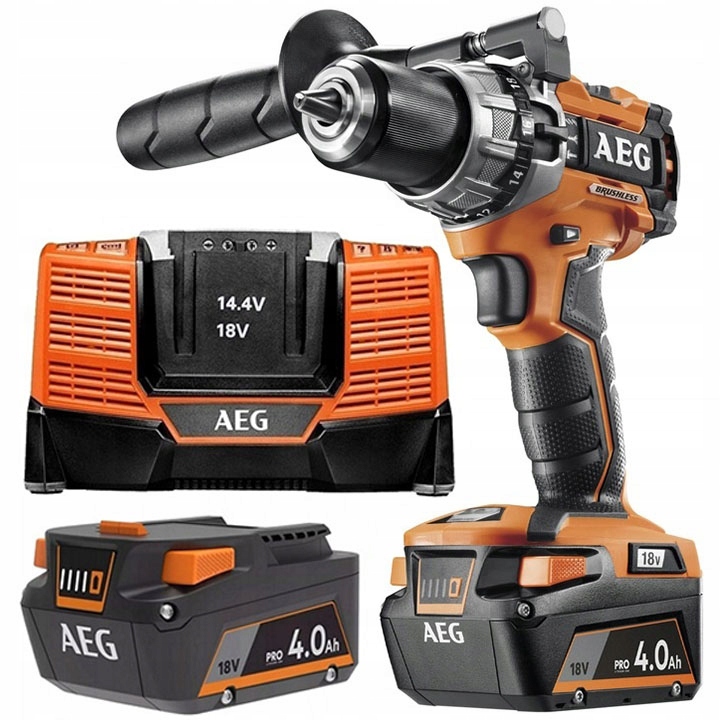Wkrętarka Udarowa 18V 65Nm 2x Akumulator 4.0 Ah Li-Ion Aeg BSB18C2BLLI-402C