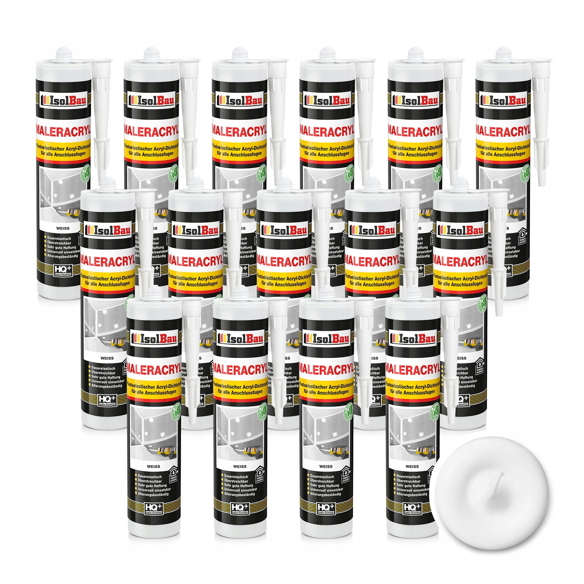 Akryl Bílý Akrylový Tmel 15x300ml Elastický Univerzální Německý
