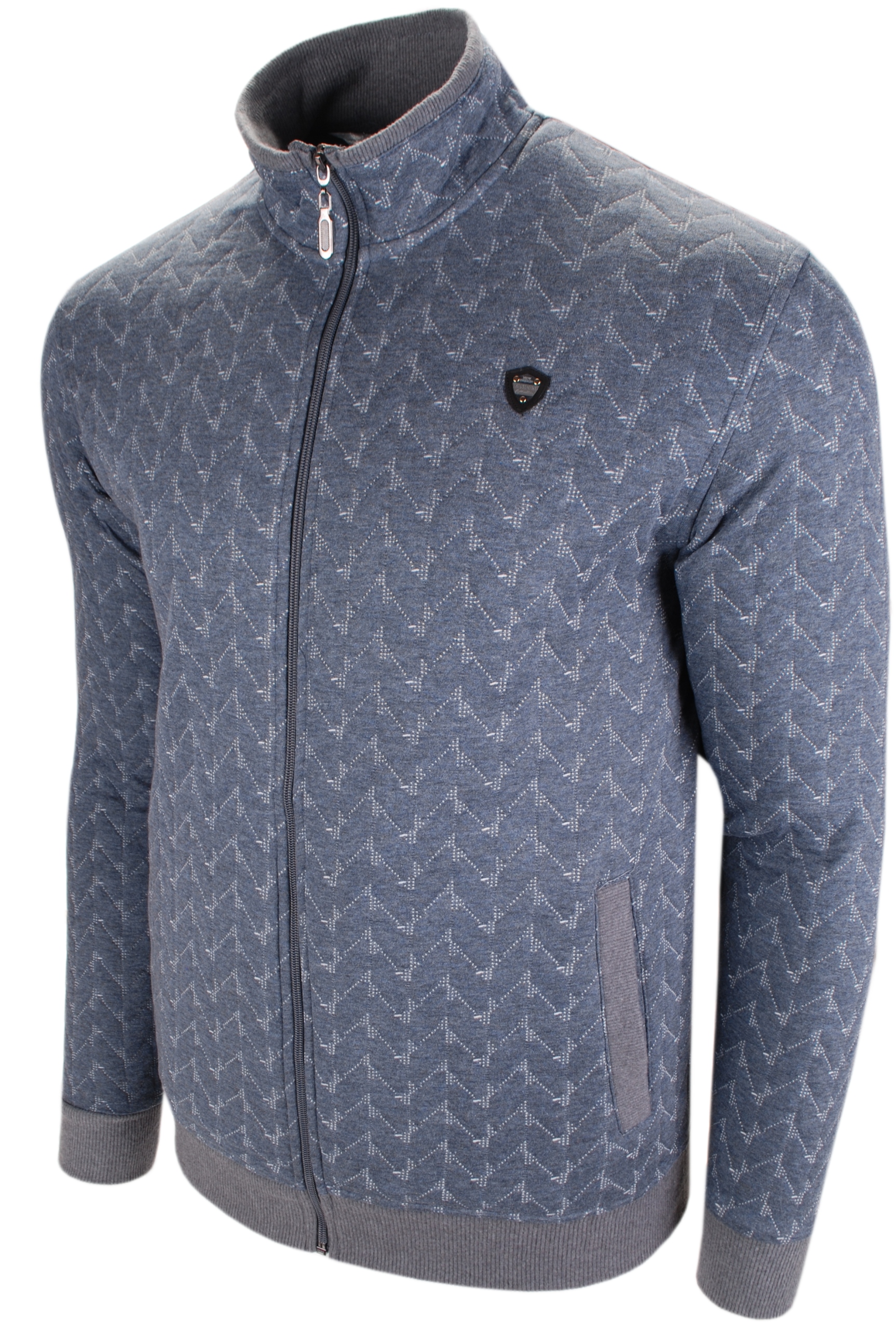 

L-bluza-sweter W Jodełkę Dwie Kieszenie JD/2