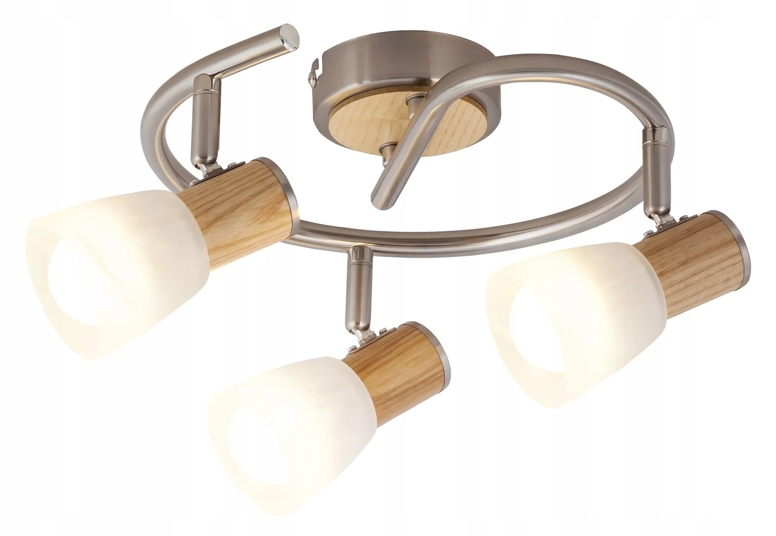 Rabalux Gavin stropná lampa E14 3x40W Chróm saténové drevo 25 cm