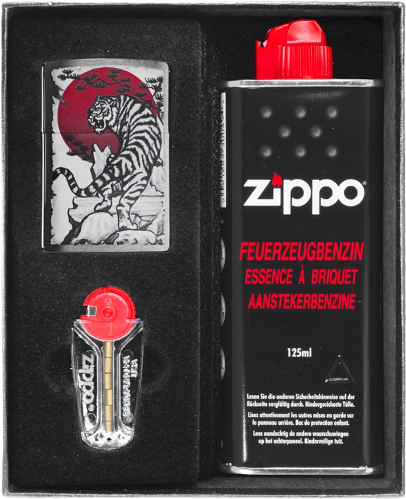 Sada Zippo Zapalovač Japan Tiger Dárkový No1