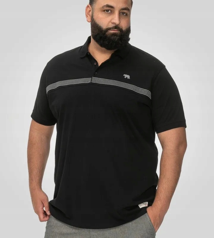 Velké Tričko Pánské Polo Černé STAFFORD-D555