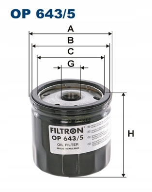 

OP643/5 Filtron Filtr Oleju Mercedes