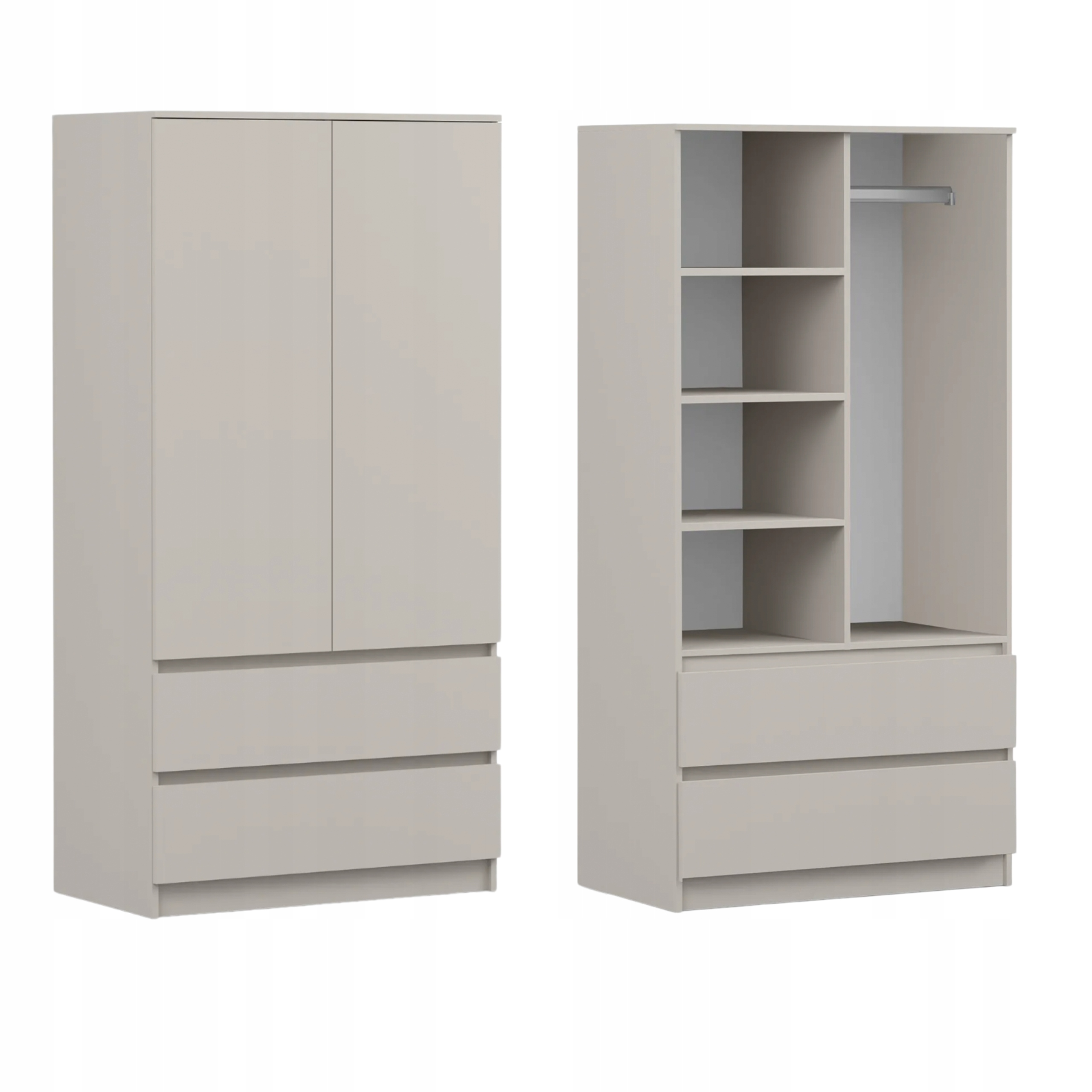 Skříň tradičně otevíratelná Solo 2D2S 90 policová zásuvka kašmír Výrobce