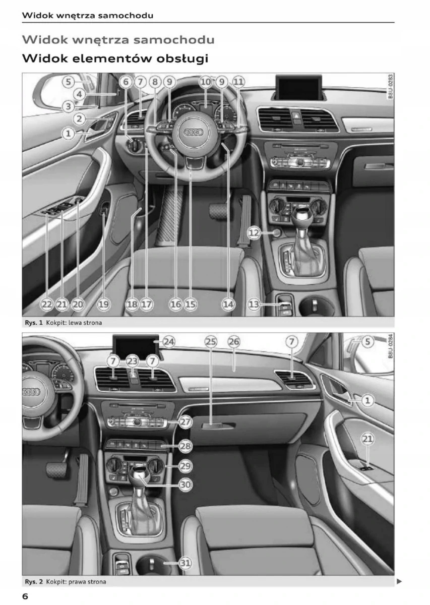 Audi Q3 2014 - 2018 Lift Instrukcja Obsługi Tematyka Samochody osobowe