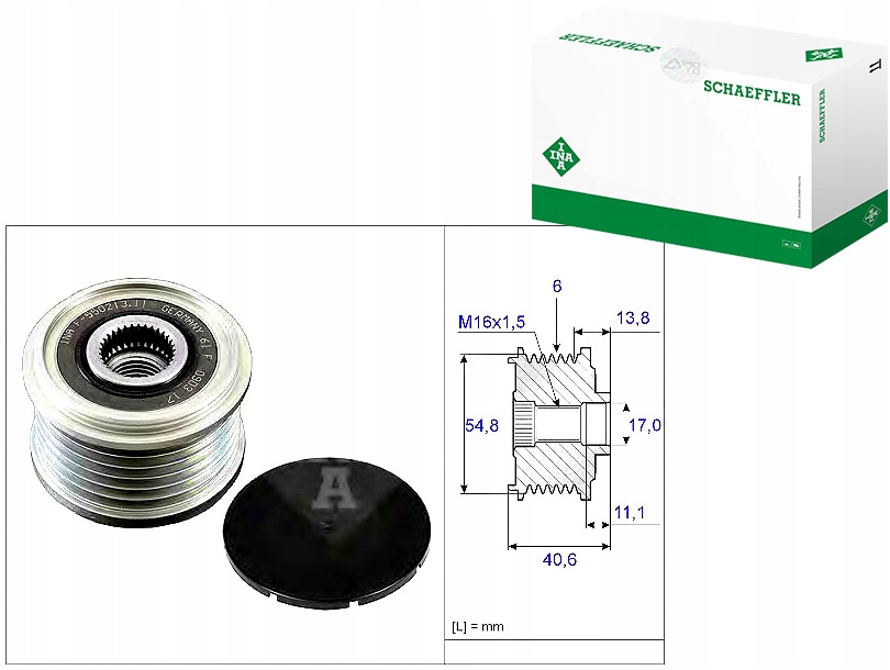 INA535 0102 10 Pásové Kolo Alternátoru Renault Asistent řidiče #33