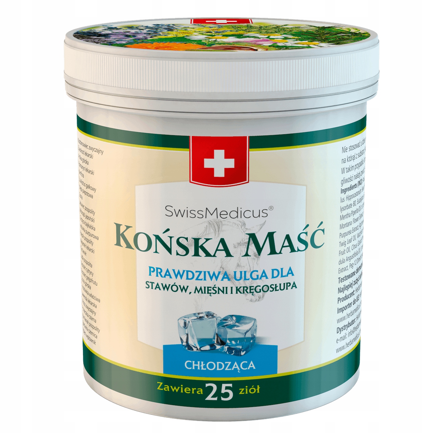 

Szwajcarska Maść Końska Chłodząca 500ml Mocna