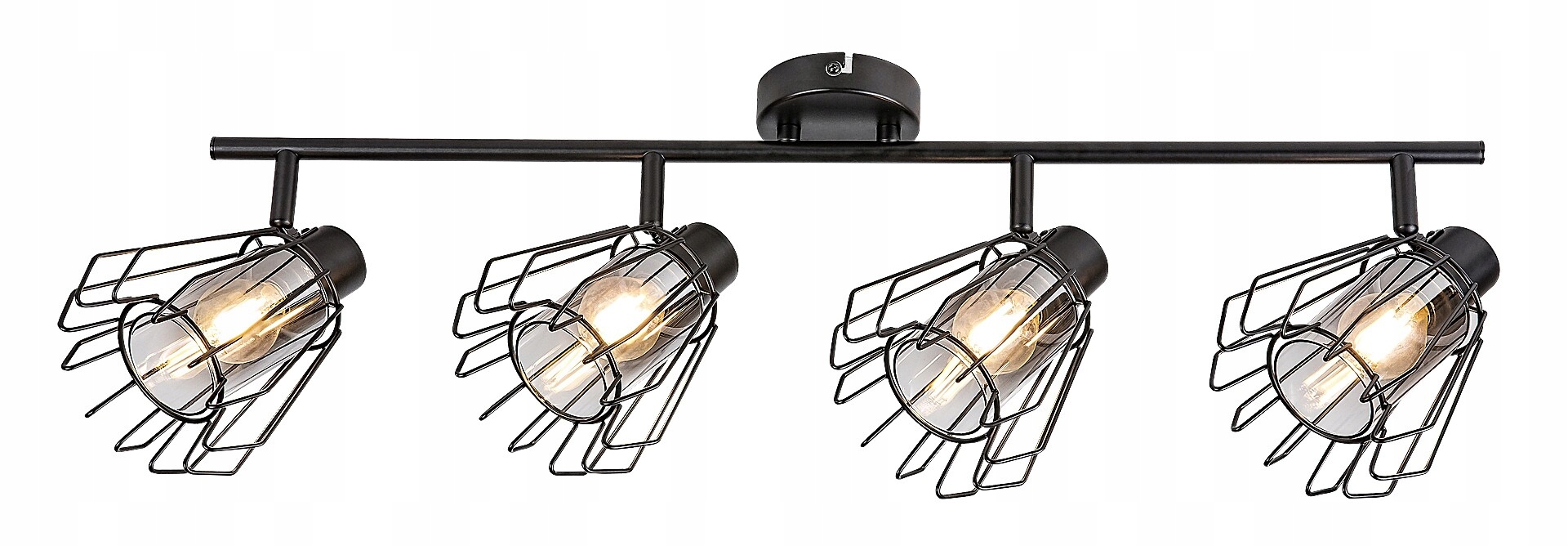 Rabalux Stropní Svítidlo Industriální černá 4xE14 Reflektory Sklo