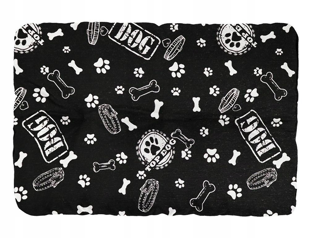 Levně pelíšek podložka pro psa 50x70 Pet Sense top dog černá bílá poduška Doggy