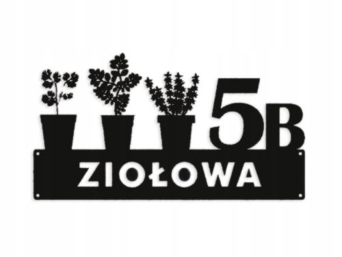 Číslo Na Dom 60 cm Tabuľa Adresa Ocel 2 mm Bylinná Ul.