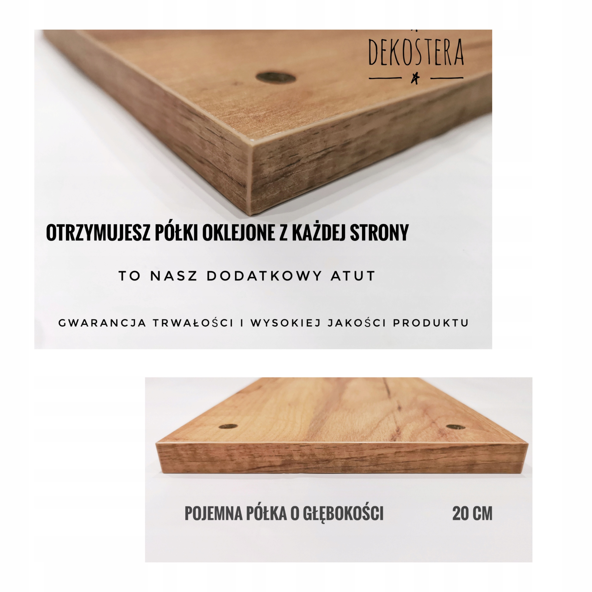 Wiszące półki na sznurkach, linach, boho Kolor mebla inny kolor