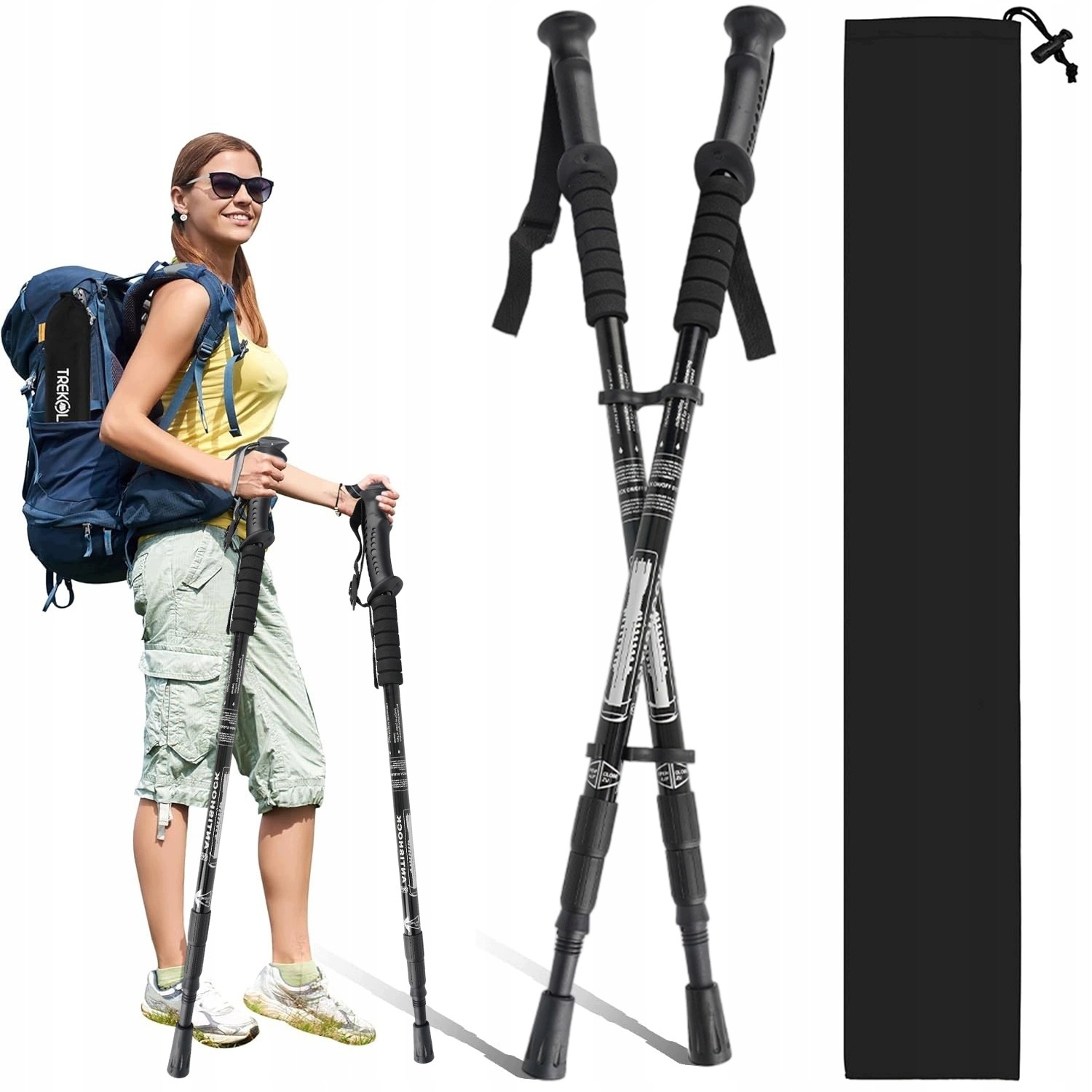 Kijki Nordic Walking Kije Trekkingowe Do Chodzenia Regulowane Teleskopowe