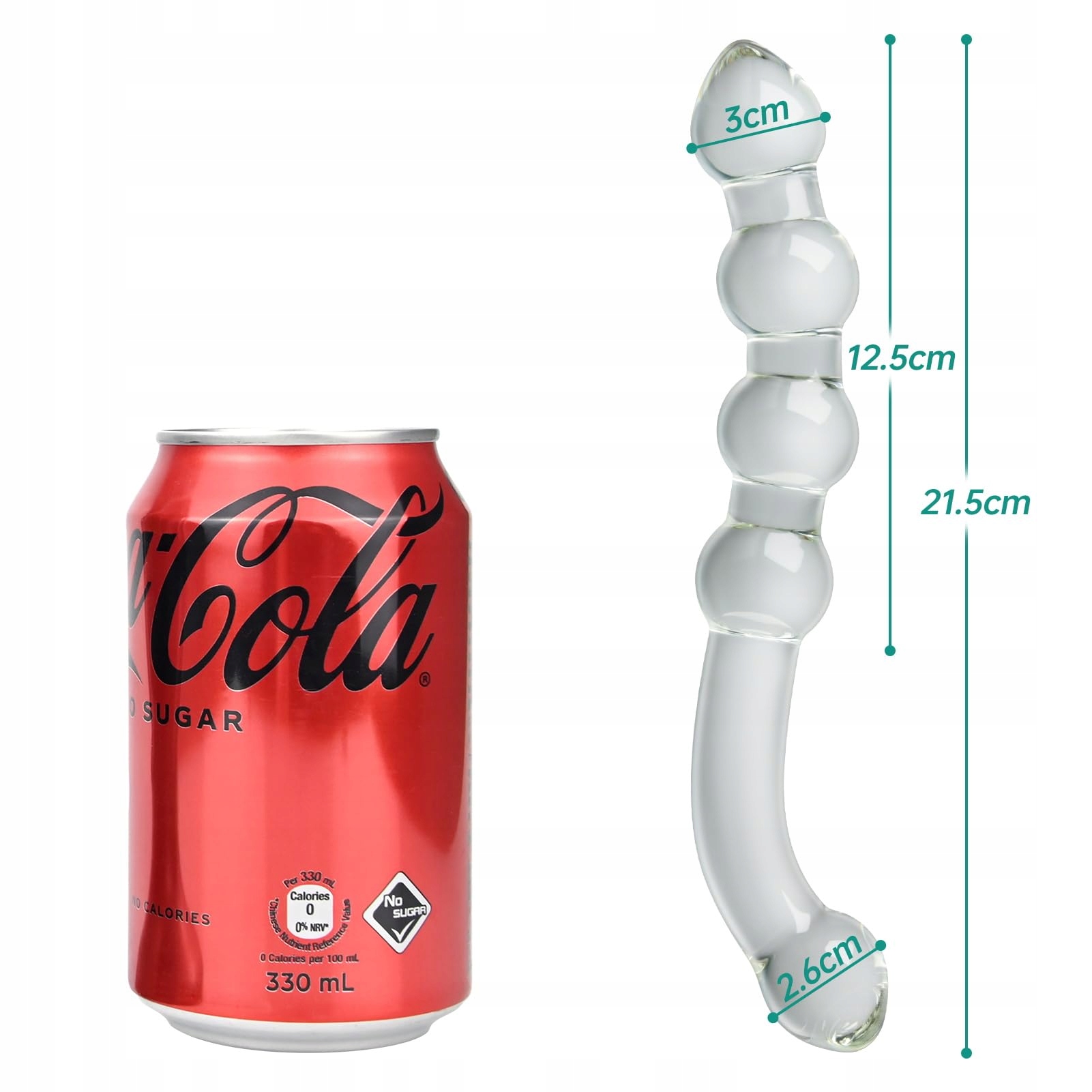 SXOVO Szklany Podwójny Dildo Realistyczny Analdildo G-Punkt Stymulacja — miniatura 3