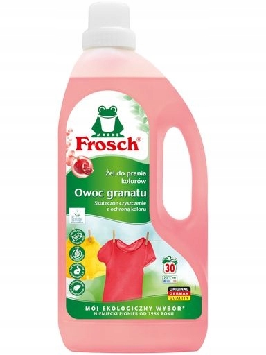 Levně 2x Frosch Granátové jablko gel na praní tkanin 1,5 l (30 praní)