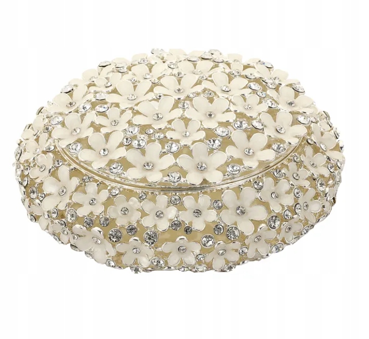 Šperkovnice na bižuterii drobnosti krabička stříbrná krabička Gravírování perla