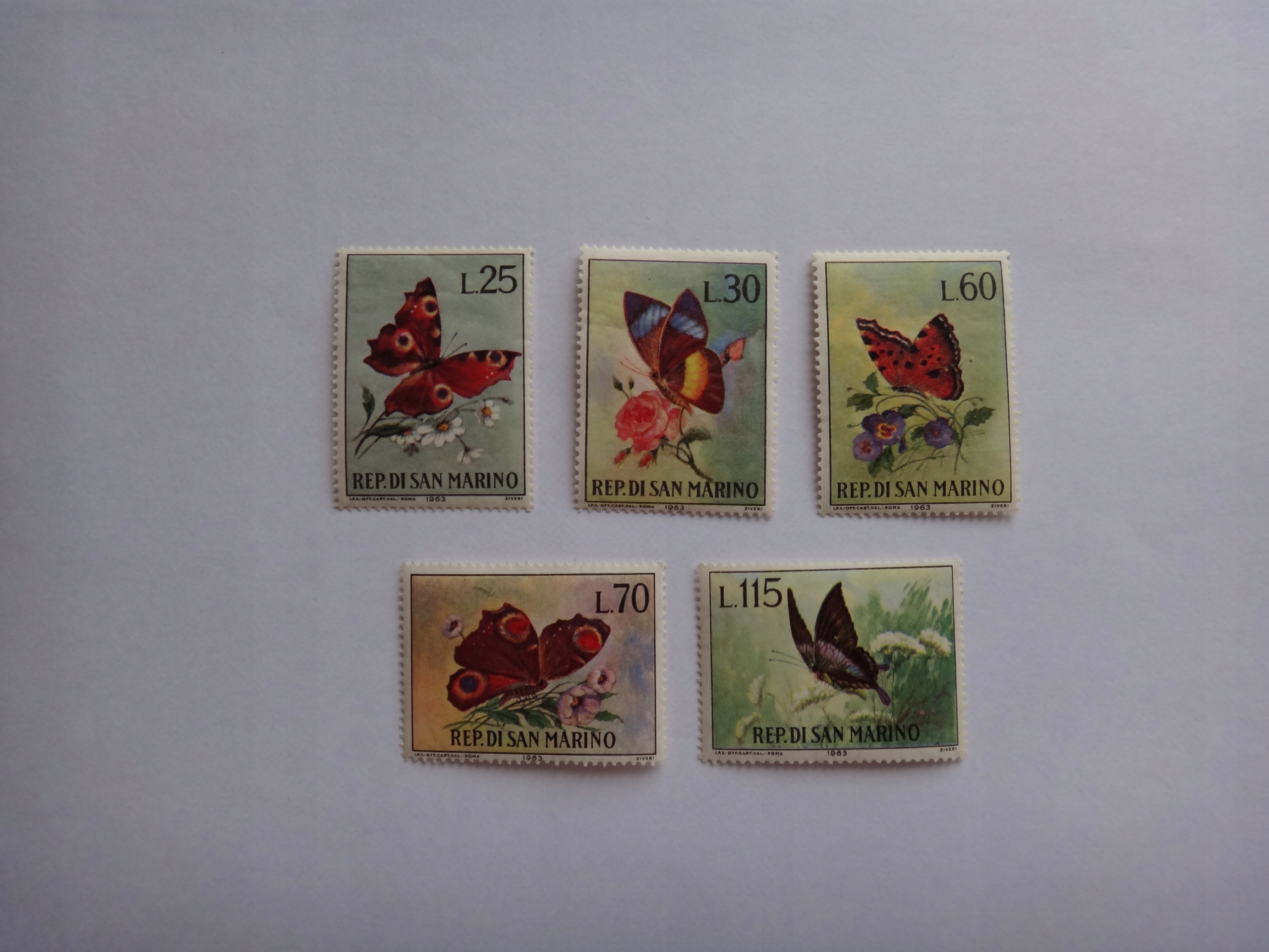 San Marino 1963, Motyle, owady, fauna