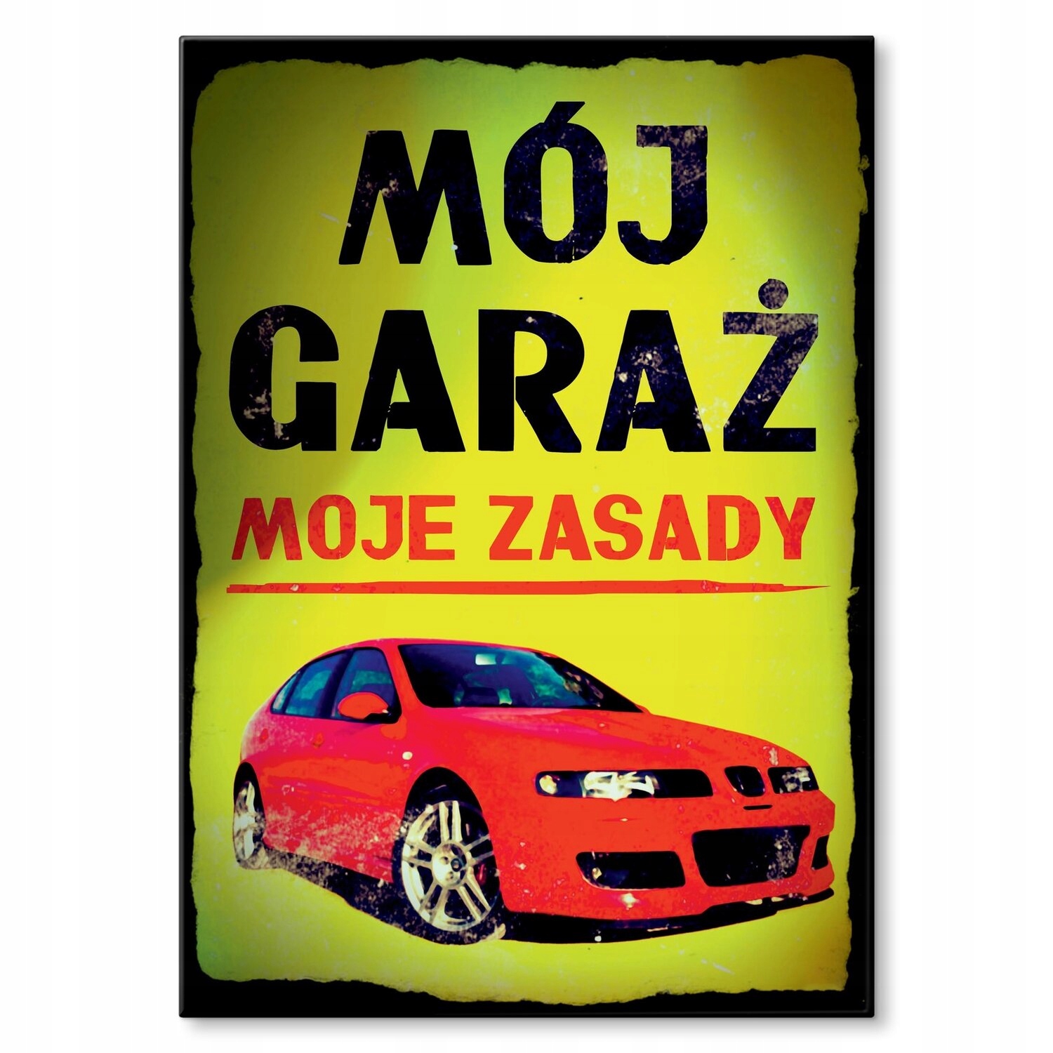 Kovový plakát Moje garáž Seat Dárek 30 x 42 cm