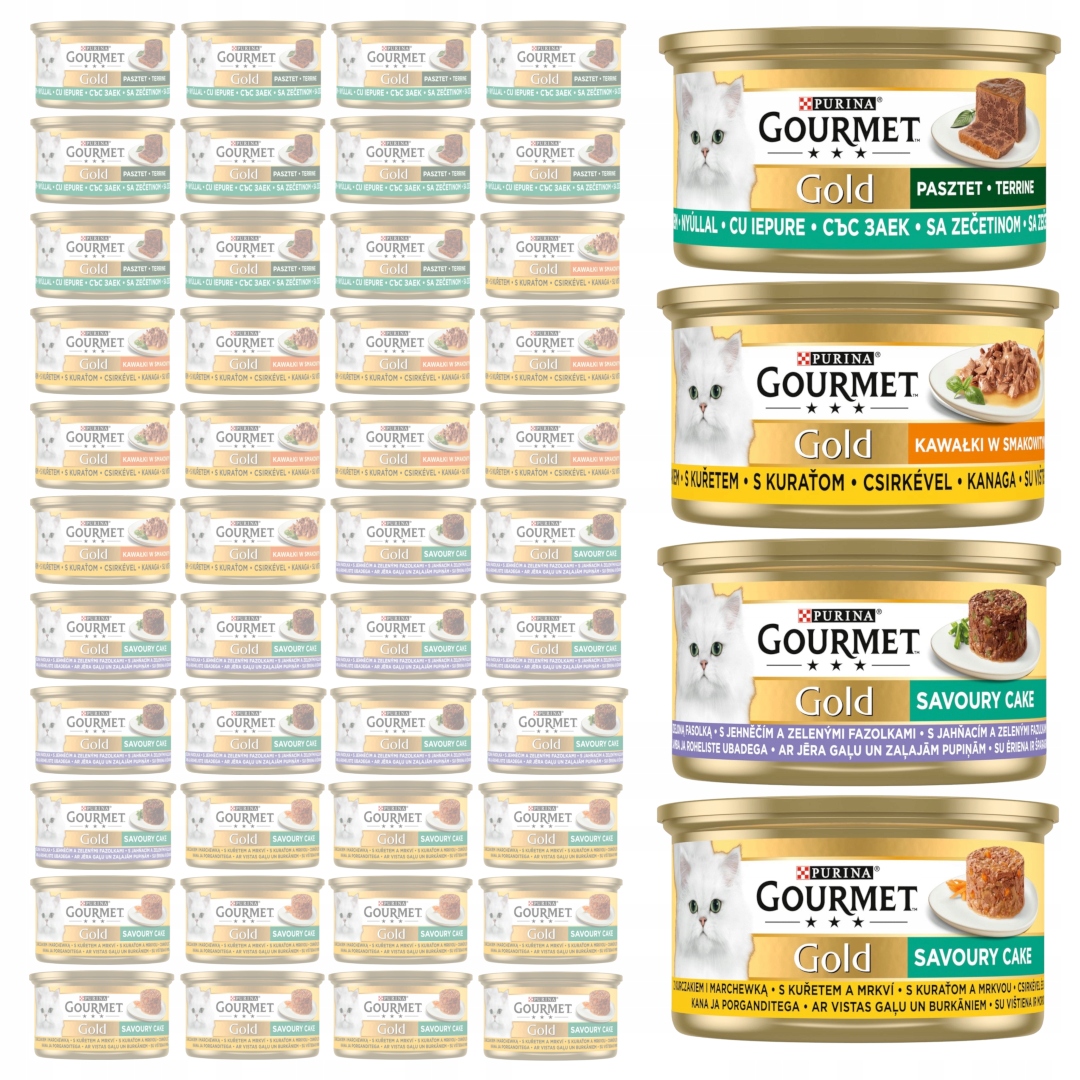 Levně Purina Gourmet Gold Mix Chutí 48x85 g Mokré Krmivo Pro Kočky