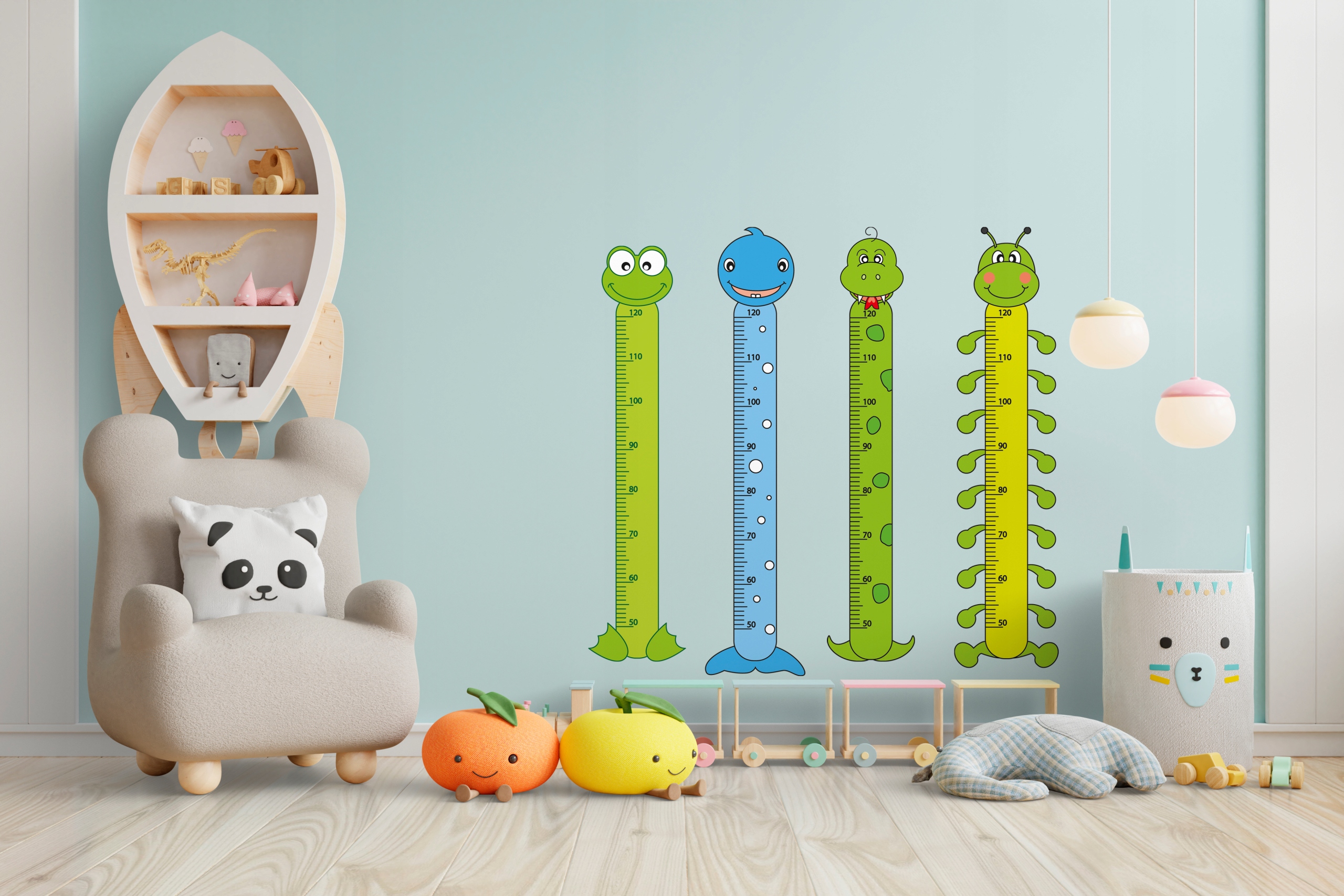 MIARKA wzrostu naklejka na ścianę LEW MAŁY Płeć chłopcy dziewczynki