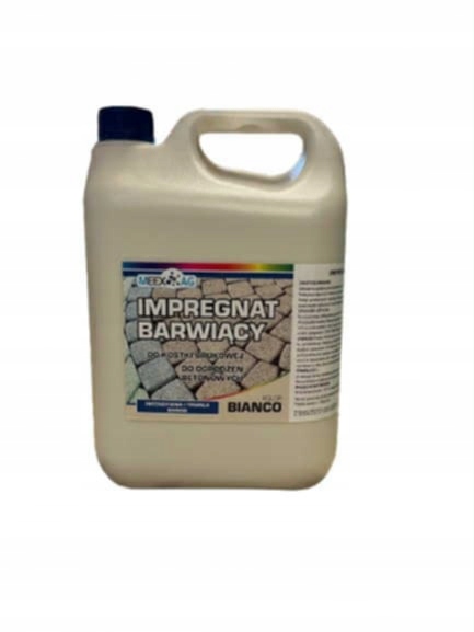 Impregnat barwiący farba do betonu kostki brukowe ogrodzeń kolor Bianco 5L